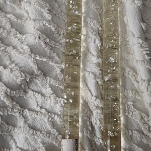 Midcentury Modern Acrylic Candles 12 In Elegant Clear and Gold Decorative Flake